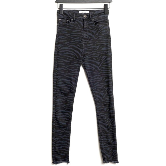 Zara Animal Print Premium Denim - Picture 2 of 12